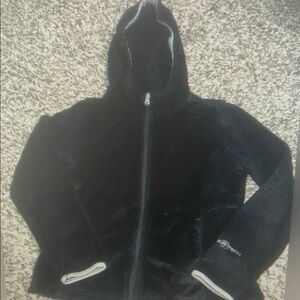 Kids Black Hooded Jacket